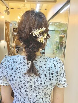 ディア(.eer) ゆるふわ編みおろし＊*° // 編み込み ×ドライフラワー