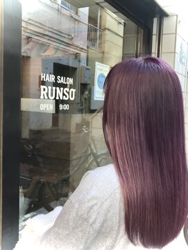 ランソ(RUNSO) 大人可愛い♪ピンクラベンダー♪/レッドブラウン