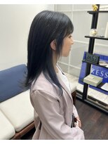 トレス(TRESS)&nbsp;ミディアム/インナーブリーチ/ブルー/透明感/ニュアンスカラー