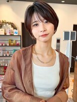 大人可愛い小顔ひし形クビレ丸み/20代/30代/40代/ショート/ボブ