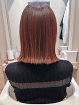 コーエン(cowen) 大人かわいい☆切りっぱなしボブ♪脱白髪染めボルドーカラー