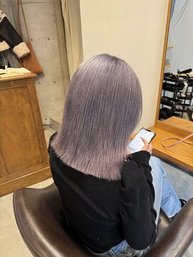 アオゾラヘアー 本店(AOZORA HAIR) 艶髪×ラベンダーシルバー×ボブ