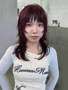 カシェ ホリエ(CACHE HORIE) ボルドーカラー / レイヤーカット / ウルフカット