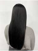 艶髪ブルーブラックロングヘア髪質改善10代20代30代40代