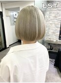 ブリーチ ダブルカラー+馴染ませカット