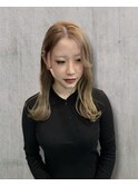 ダブルカラー　ミルクティーベージュ