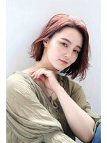 ムウ 難波(MOU)&nbsp;ナチュラルボブ暗めカラーグランマッシュデザイン20代30代40代50