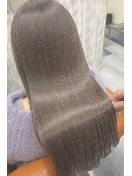 オールバイワンネス(ALL by One'Ness)の写真/髪質改善と透明感カラーを同時に！ナノメテオカラーで理想の髪色とサラサラ質感ヘアに◎