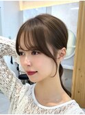 レイヤーカット 韓国前髪 韓国ヘア 顔周り 2wayバング