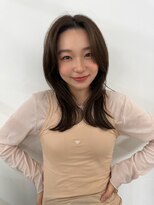 ロア 四条河原町店(LoRE)&nbsp;レイヤーカットアプリコットオレンジハイライトカラーボブヘア