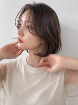 フォト 新宿三丁目(foto) 地毛風縮毛矯正韓国風顔まわりレイヤー小顔ボブ切りっぱなしボブ