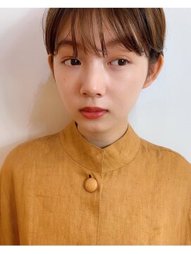 グッデイ ヘアー(GOOD DAY HAIR) 前髪が大人かわいい フリンジウェーブの ココアブラウン カラー