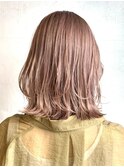 ピンクベージュ_オリーブカラーハイライトカラー_ba306181