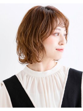 タヤ 麹町店(TAYA) シースルーバングイヤリングカラー外ハネミディアム