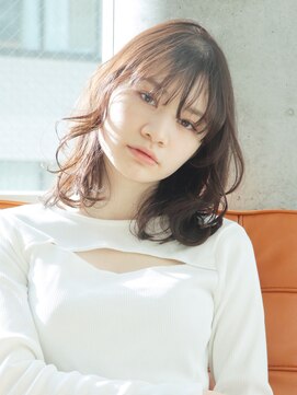 アイティーバイアルバム 八王子店(IT by ALBUM) ラフウェーブ_くびれミディイヤリングカラー_8470