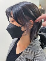 グーフィートーキョー 銀座(Goofy Tokyo)&nbsp;ウルフ/ハッシュカット/イヤリングカラー/インナーカラー/グレー