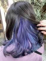 アース 川崎店(HAIR&MAKE EARTH)&nbsp;インナーカラー×パープルライトブルー