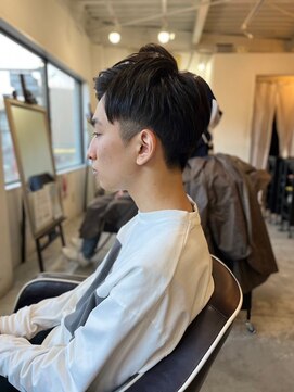 ソイクフ 四条大宮店(SOY-KUFU) 【soy-kufu】MEN'S HAIRマッシュパーマアッシュブラック