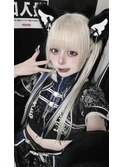 ホワイトブロンド&ネイビーブルー