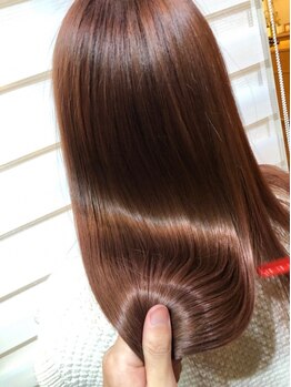【髪質改善】≪高濃度水素カラー＋カット≫カラーしながら髪質改善が叶う＊透明感×潤う質感に感動◇
