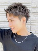 仙台スパイキーショートアップバングツーブロック短髪30代40代◆