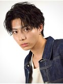 メンズ波巻きツイスパニュアンススパイラルスパイキーショート