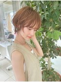 耳掛けふんわりパーマショート　奈良王寺　20代30代40代50代