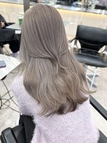 サンクマーケット 渋谷(cinq MARKET) ブリーチカラー顔周りレイヤーカットミルクティーグレージュ20代