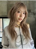 韓国ボブハッシュカットレイヤーカットグレージュブリーチ無し