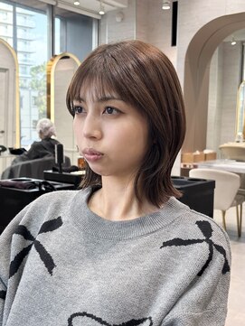 ロンドグロワール 大宮(Lond Gloire) グレーブラウン/ミディアムレイヤーカット/ダークアッシュ/大宮