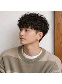 刈り上げツーブロックくせ毛風パーマ　20代 30代 40代 50代 60代