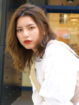 オーバーヘアー 池袋店(over hair) カーキグレージュ×フェザーバング
