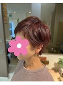 【低ダメージ白髪染め◎】イノアカラー×ピンクブラウン