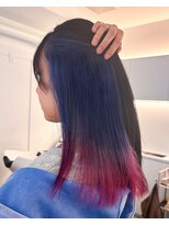 ノラ ウメダ(NORA UMEDA) インナーカラーグラデーションケアブリーチデザイン色落ちキレイ