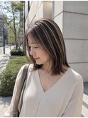 アンブレラカラー/白髪ぼかし/顔周りカット/韓国巻き/渋谷