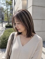 ロンドヴァリー 渋谷店(Lond vallee)&nbsp;アンブレラカラー/白髪ぼかし/顔周りカット/韓国巻き/渋谷