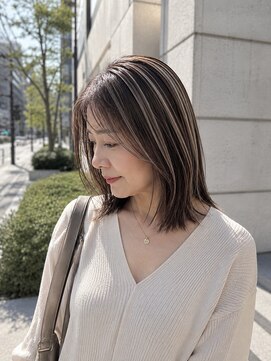 ロンドヴァリー 渋谷店(Lond vallee) アンブレラカラー/白髪ぼかし/顔周りカット/韓国巻き/渋谷