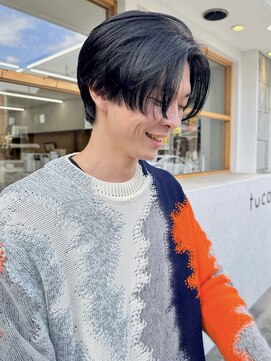 テトヘアー(teto hair) センター分け　センターパート　フェザーショート　メンズカット