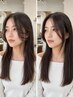前髪+顔まわりカット＆前髪+顔まわりストレート　