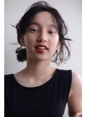 エアリーショート　X 黒髪【wavy】　perm　arrange