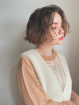 パール(PearL) 《PearL》シルクベージュカラーのボブパーマ