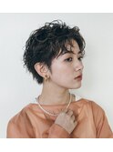 カーリークールショート/ショコラベージュ/ルーズヘア/春パーマ