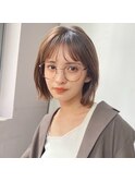 暗髪×束感ショート×シースルーバング×フレンチガーリー