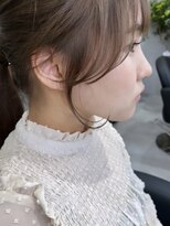 ジエクトカナウ 大阪梅田店(The Ect canow) 顔周りカット/カーキベージュ/小顔カット/ハイトーンカラー/前髪