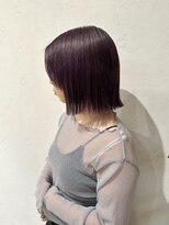 サロンドオクシー(Salon de OXY) ぱつんボブ×ツヤパープル