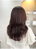 グレージュカラー/韓国ヘア/デザインカラー/ピンクベージュ