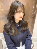 サイン 渋谷(SIGN) 韓国ヘアハッシュカットレイヤーカットグレージュブリーチ無し