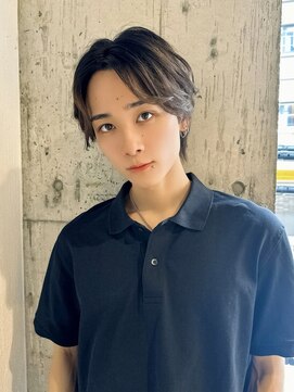 メンズバランス 天王寺店(Men's Balance) 韓国マッシュカルマパーマコンマバングセンターパート黒髪ウルフ