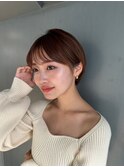 髪質改善＊明るめブラウンショート＊美髪【Zina南草津】