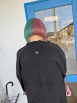 ヘアーメイク コラソン(hair make corazon)&nbsp;黒髪ボブルフネビージュ小顔ワンレン韓国マッシュ